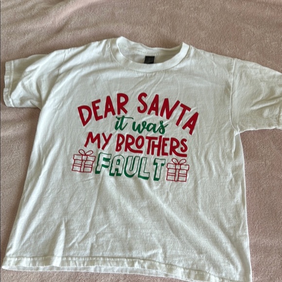 Dear Santa It was my brothers fault T-shirt - Picture 1 of 1